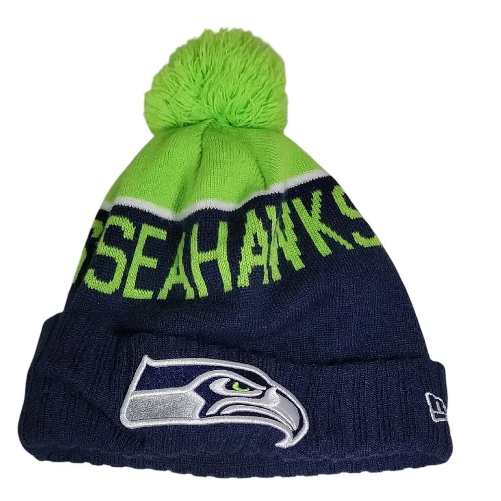 New Era Seattle Seahawks NFL On Field Sideline Knit Beanie Winter Hat